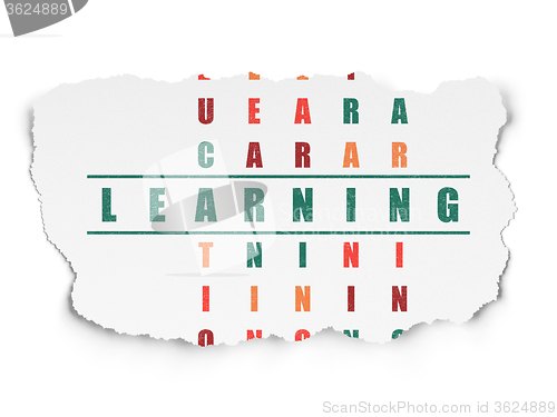 Image of Education concept: Learning in Crossword Puzzle