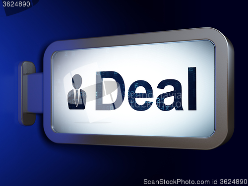 Image of Business concept: Deal and Business Man on billboard background