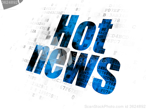 Image of News concept: Hot News on Digital background