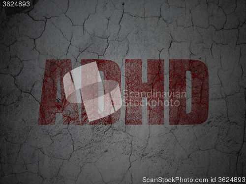 Image of Healthcare concept: ADHD on grunge wall background