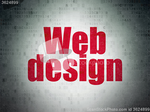 Image of Web development concept: Web Design on Digital Paper background