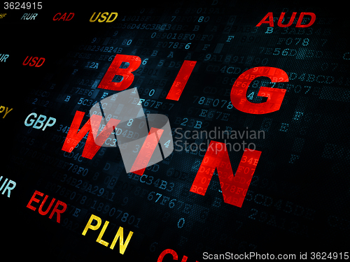 Image of Business concept: Big Win on Digital background