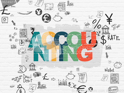 Image of Banking concept: Accounting on wall background