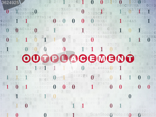Image of Finance concept: Outplacement on Digital Paper background