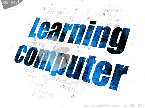 Image of Learning concept: Learning Computer on Digital background