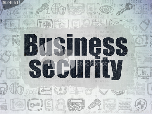 Image of Privacy concept: Business Security on Digital Paper background