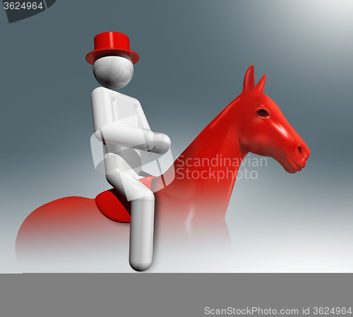 Image of Equestrian Dressage 3D symbol, Olympic sports