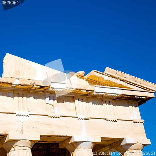 Image of historical   athens in greece the old architecture and historica