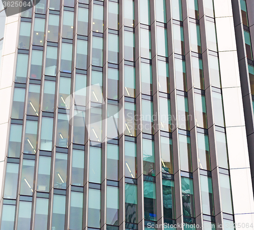 Image of new building in london skyscraper      financial district and wi