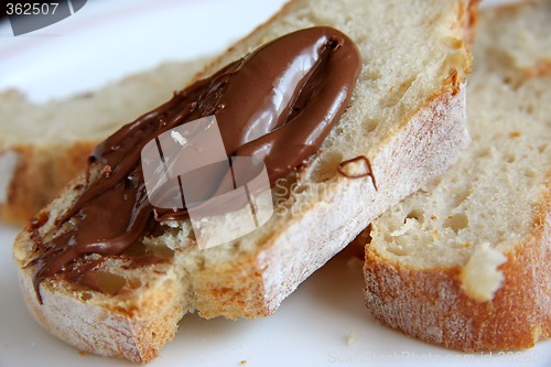 Image of Bread with chocolate spread