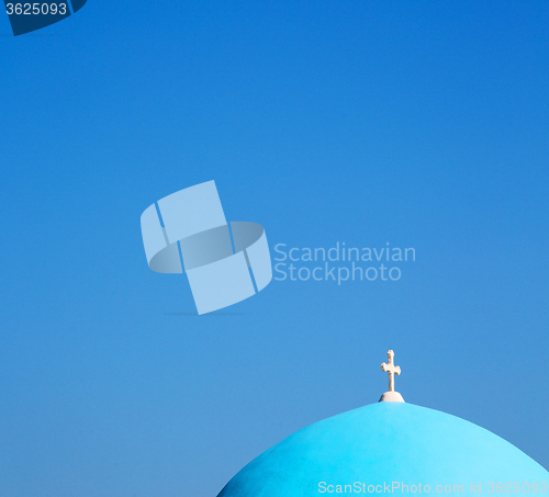 Image of in europe greece a cross the cloudy sky