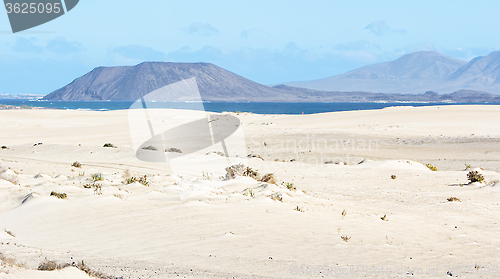 Image of Dunes, Sand, Sea and Volcano in Fuerteventura