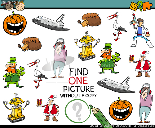 Image of find one picture kindergarten task