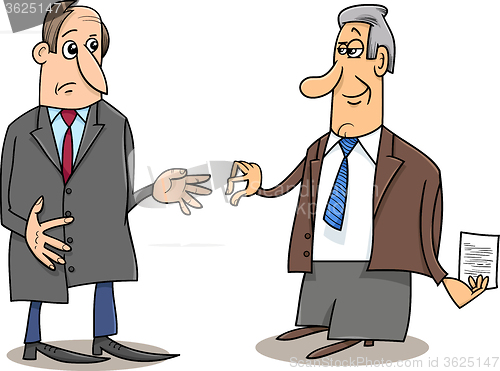 Image of business negotiations cartoon