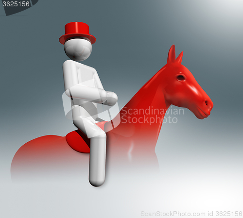 Image of Equestrian Dressage 3D symbol, Olympic sports