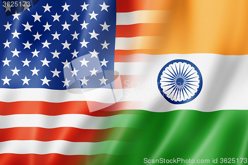 Image of USA and India flag