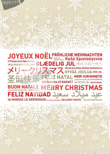 Image of Merry christmas card from the world