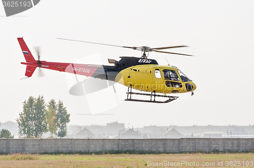 Image of Pilot of Eurocopter AS-350 on airshow