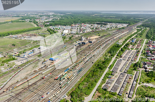 Image of Voynovka railway node. Industrial district. Tyumen