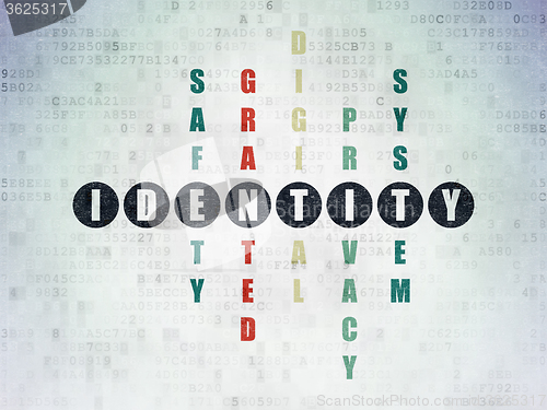 Image of Security concept: Identity in Crossword Puzzle