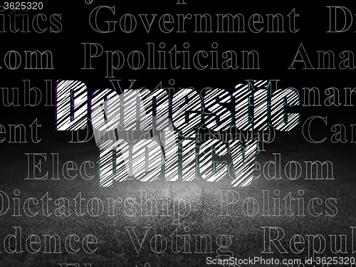 Image of Politics concept: Domestic Policy in grunge dark room