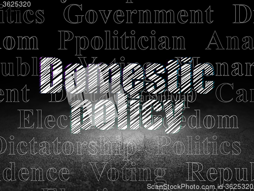 Image of Politics concept: Domestic Policy in grunge dark room