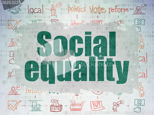 Image of Politics concept: Social Equality on Digital Paper background