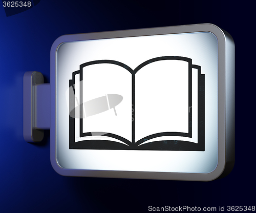 Image of Studying concept: Book on billboard background