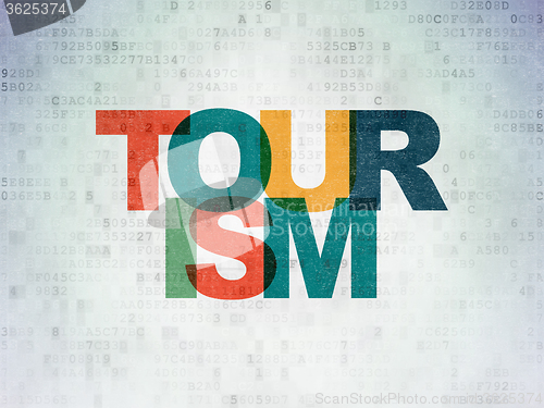 Image of Travel concept: Tourism on Digital Paper background