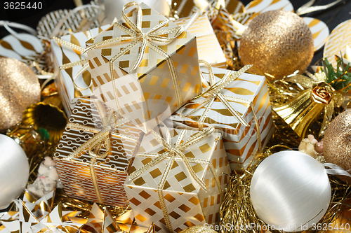 Image of A pile of Christmas gifts