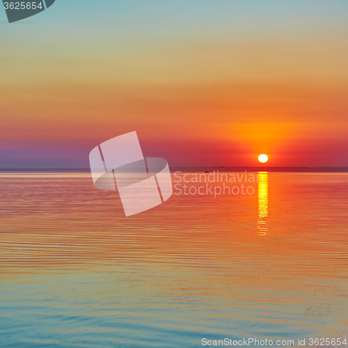 Image of Scenic view of beautiful sunset