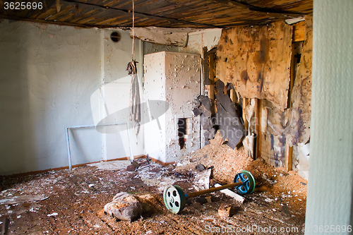 Image of destroyed house room ruins