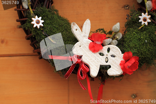 Image of easter background with small rabbit