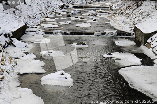 Image of cold river in the winter