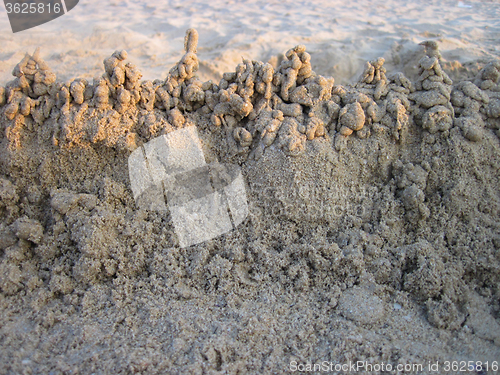Image of sand castle on the beach