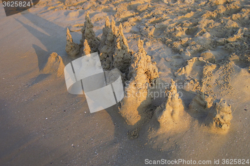 Image of sand castle on the beach