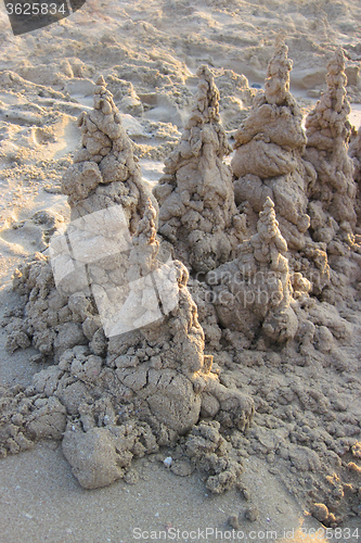 Image of sand castle on the beach