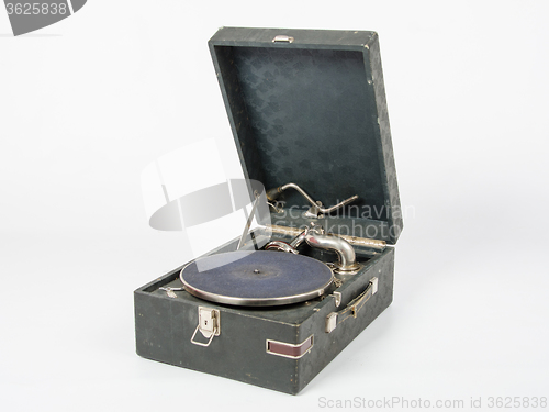 Image of General view without gramophone records on a white background isolated