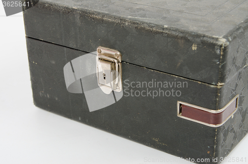 Image of he castle and old gramophone needles compartment close-up