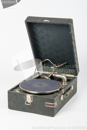 Image of A general view of a gramophone isolated on a white background