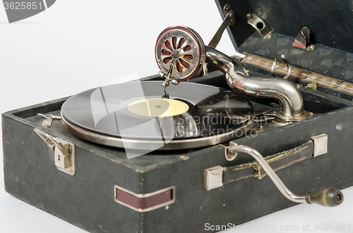 Image of Internals gramophone close up