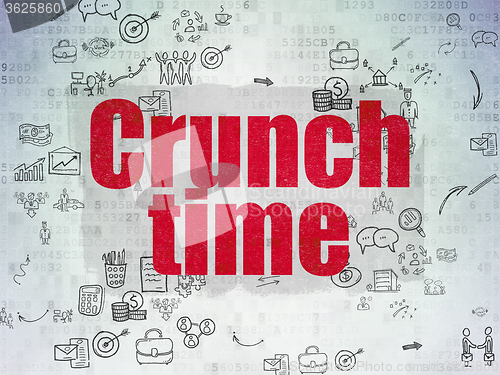 Image of Business concept: Crunch Time on Digital Paper background
