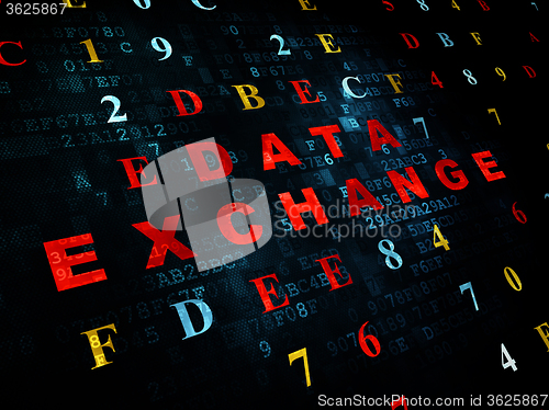 Image of Information concept: Data Exchange on Digital background