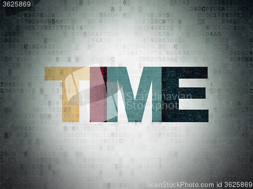 Image of Timeline concept: Time on Digital Paper background