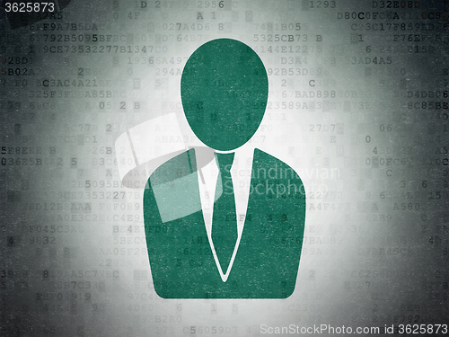 Image of Marketing concept: Business Man on Digital Paper background
