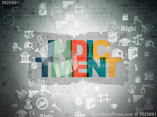 Image of Law concept: Indictment on Digital Paper background