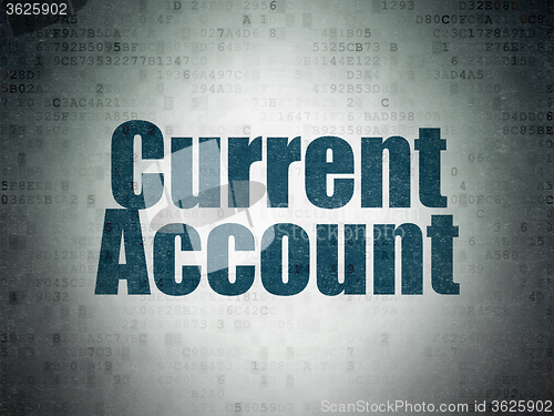 Image of Money concept: Current Account on Digital Paper background
