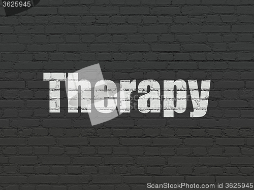 Image of Medicine concept: Therapy on wall background