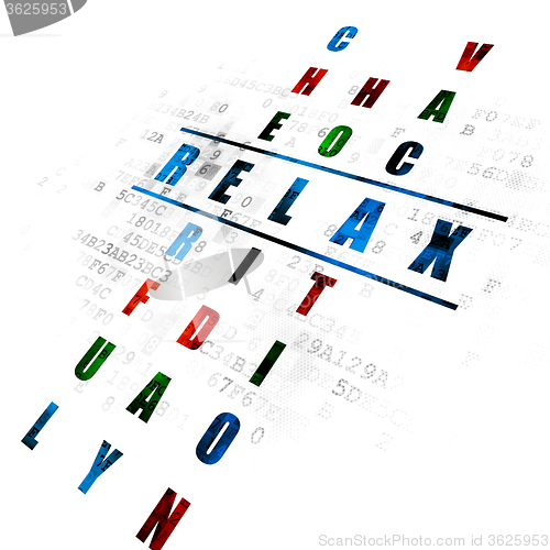 Image of Holiday concept: Relax in Crossword Puzzle