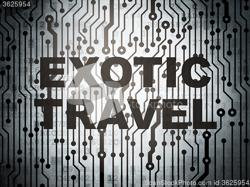 Image of Travel concept: circuit board with Exotic Travel
